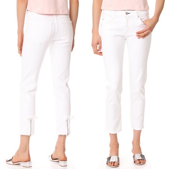 AMO White Bow Straight Leg Jeans - Picture 4 of 8
